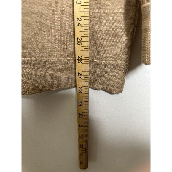 Talbots Womens 100% Merino Wool V Neck Sweater Lightweight Brown Size Small - Picture 9 of 9